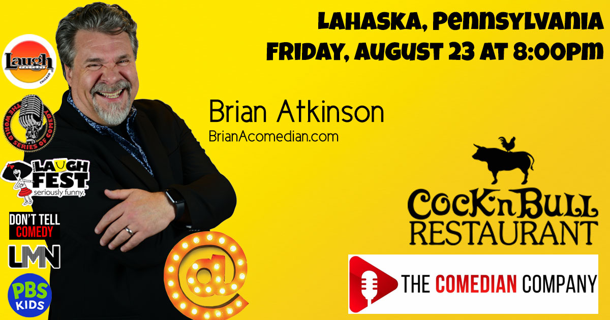 Brian Atkinson features on a Comedian Company show in New Hope, PA on Friday, August 23. More information coming soon.