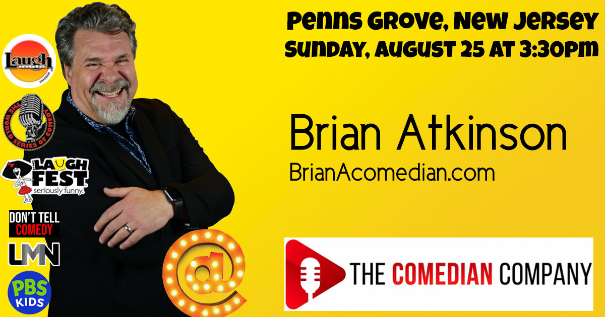 Brian Atkinson performs a private show for The Comedian Company in Penns Grove, NJ on Sunday, August 25.