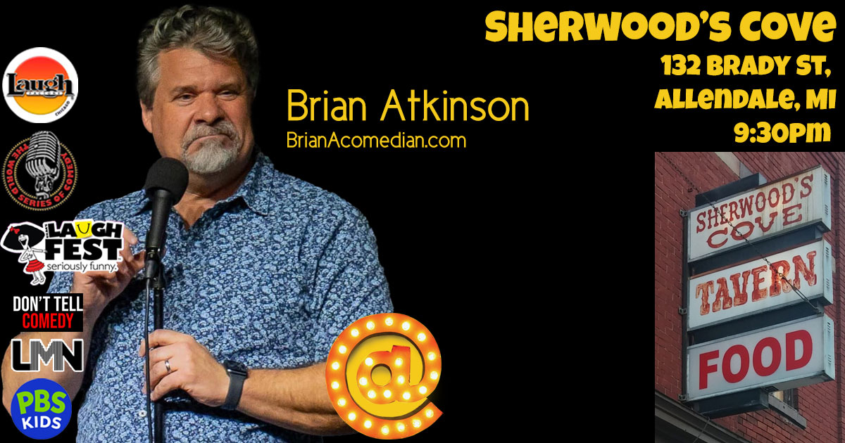 Brian Atkinson is performing at Sherwood's Cove in downtown Allendale, MI - Thursday, December 5, at 9:30pm.