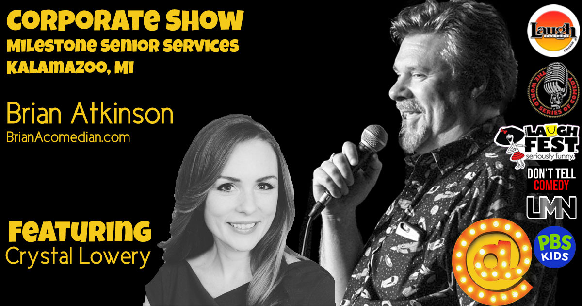 Brian Atkinson is performing for the Milestone Senior Services staff party on Friday, January 17 in Kalamazoo, MI featuring Crystal Lowery.