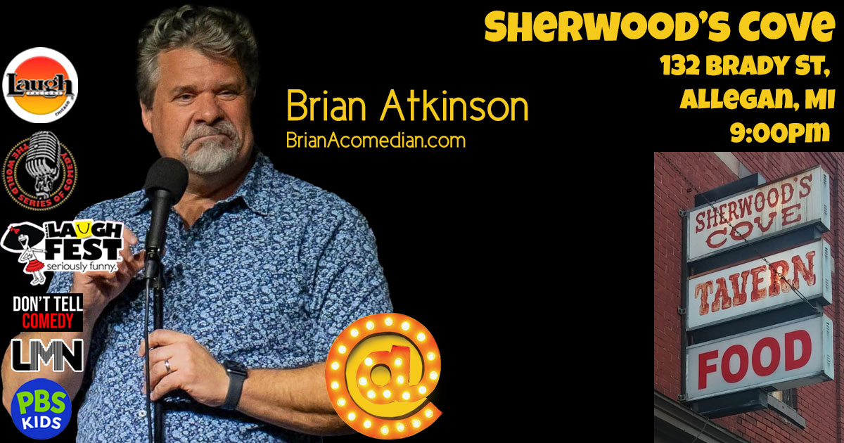 Brian Atkinson is performing at Sherwood's Cove in downtown Allendale, MI - Thursday, December 5, at 9:30pm.