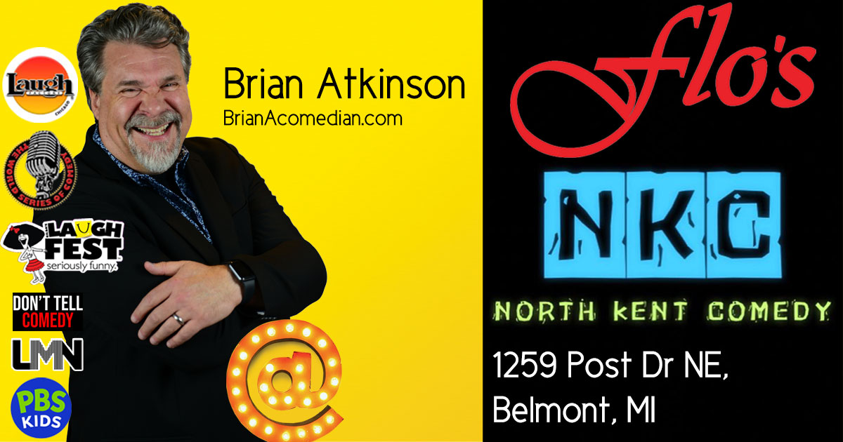 Brian Atkinson performs for Nurse Appreciation Week on a North Kent Comedy show at Flo's in Belmont, MI on Thursday, April 10.